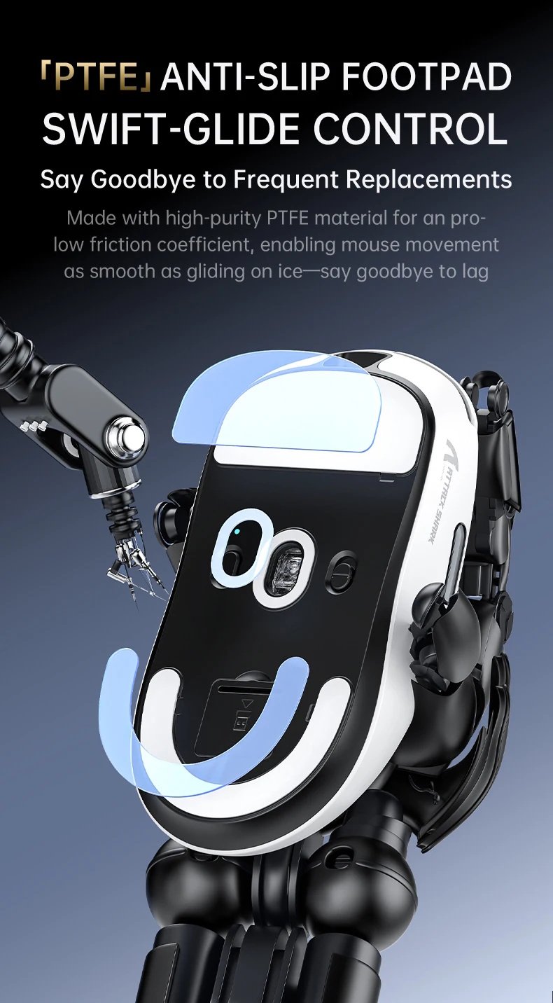 Комп'ютерна миша Attack Shark X8Plus PAW3395Pro 40000DPI 700IPS 60G 1000Hz Black, фото №7