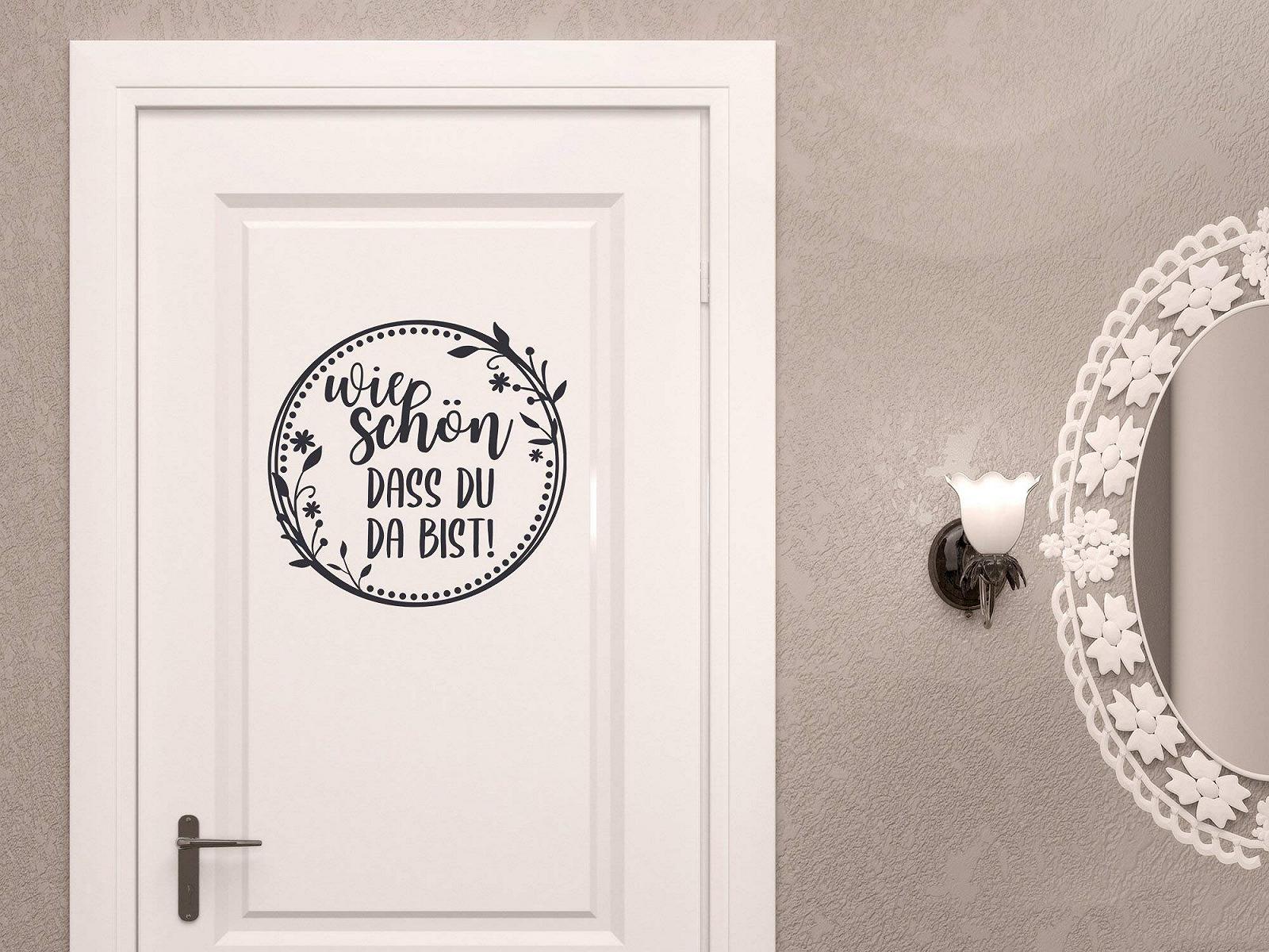 Наклейка на стіну GRAZDesign Wie schön dass du da bist 52 x 50 см Чорна 070, фото №5 Наклейка на стіну GRAZDesign Wie schön dass du da bist 52 x 50 см Чорна 070, фото №5