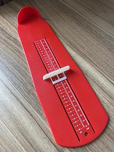 Линейка-стелька для измерения ступней Leluno Измеритель стопомер размера обуви ребенка и взрослых до 31 см Красный - Фото 1