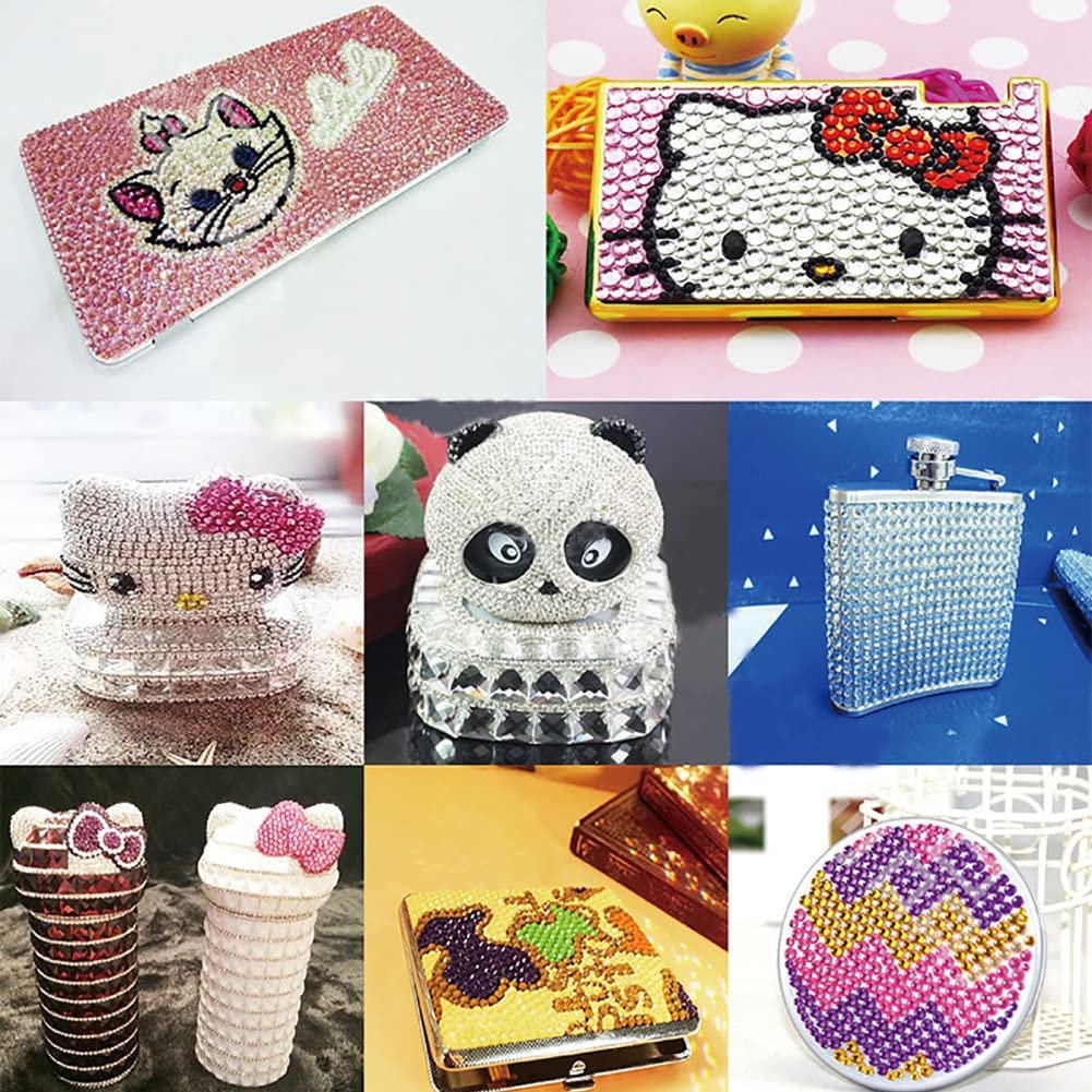 Набор Стразы Блестящие Разноцветные Самоклеящиеся 8 мм, 288 шт, фото №6