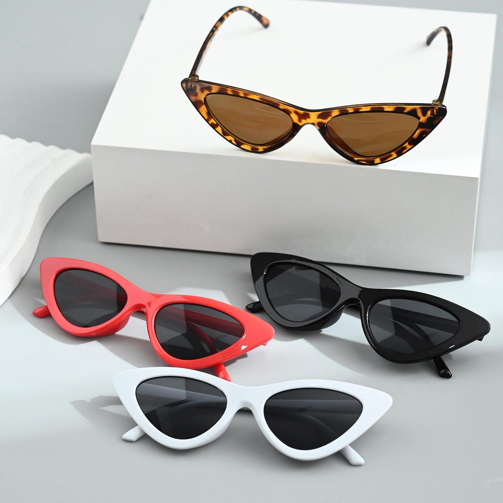 Сонцезахисні окуляри Котяче око Unning Набір з 4 штук Вінтажні Ретро Тонкі, фото №6