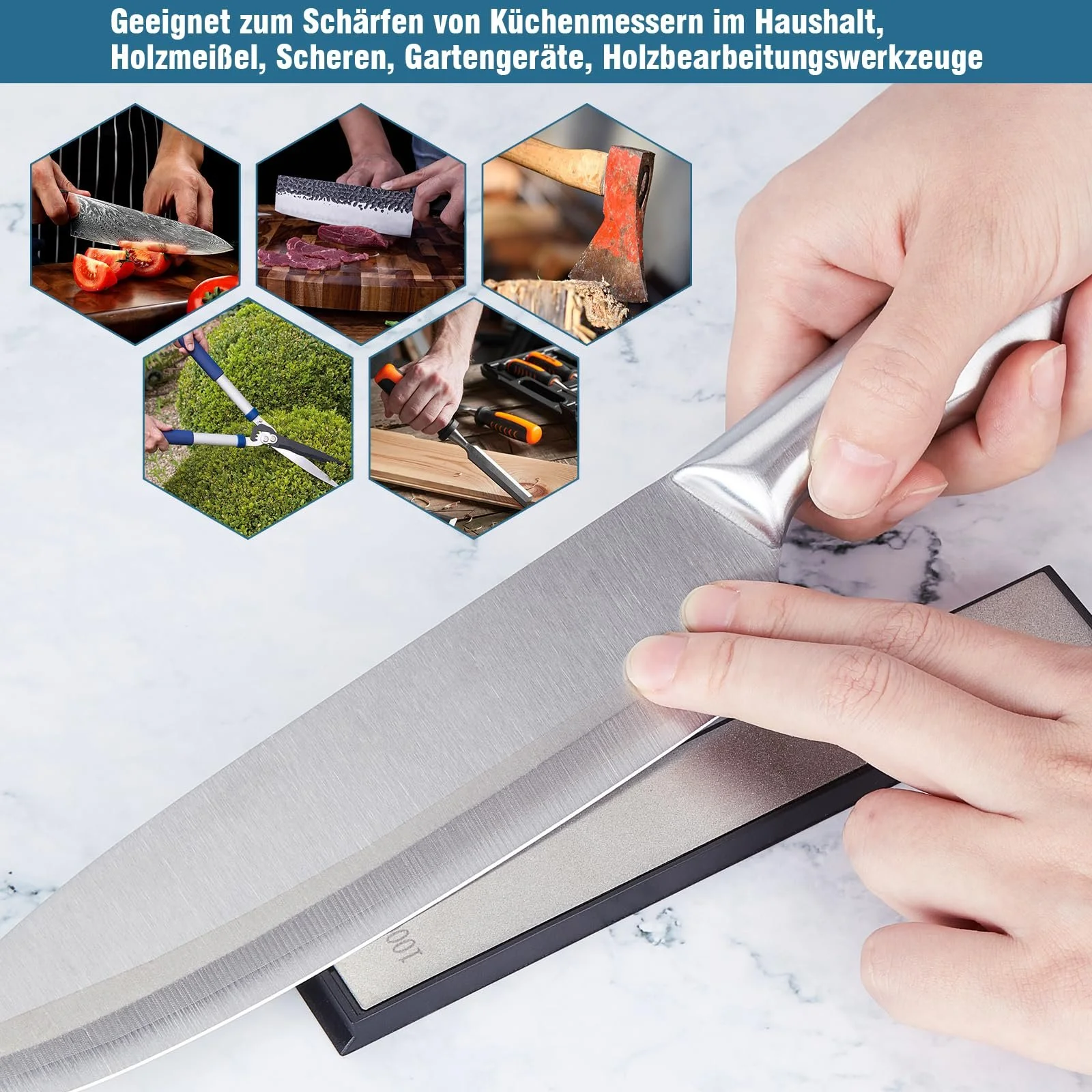 Точильні камені IMAGE Набір 8 шт алмазні 120/240/400/600/1000/1500/2000/3000 грит для кухні, фото №7