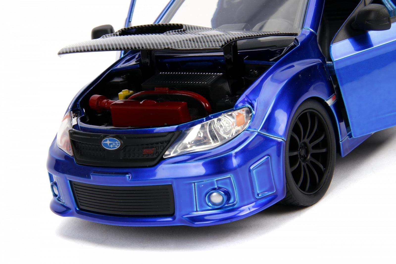 Машинка Jada JA99514 1:24 Brian's 2012 Subaru Impreza WRX Sti GH Синій/Сріблястий, фото №6