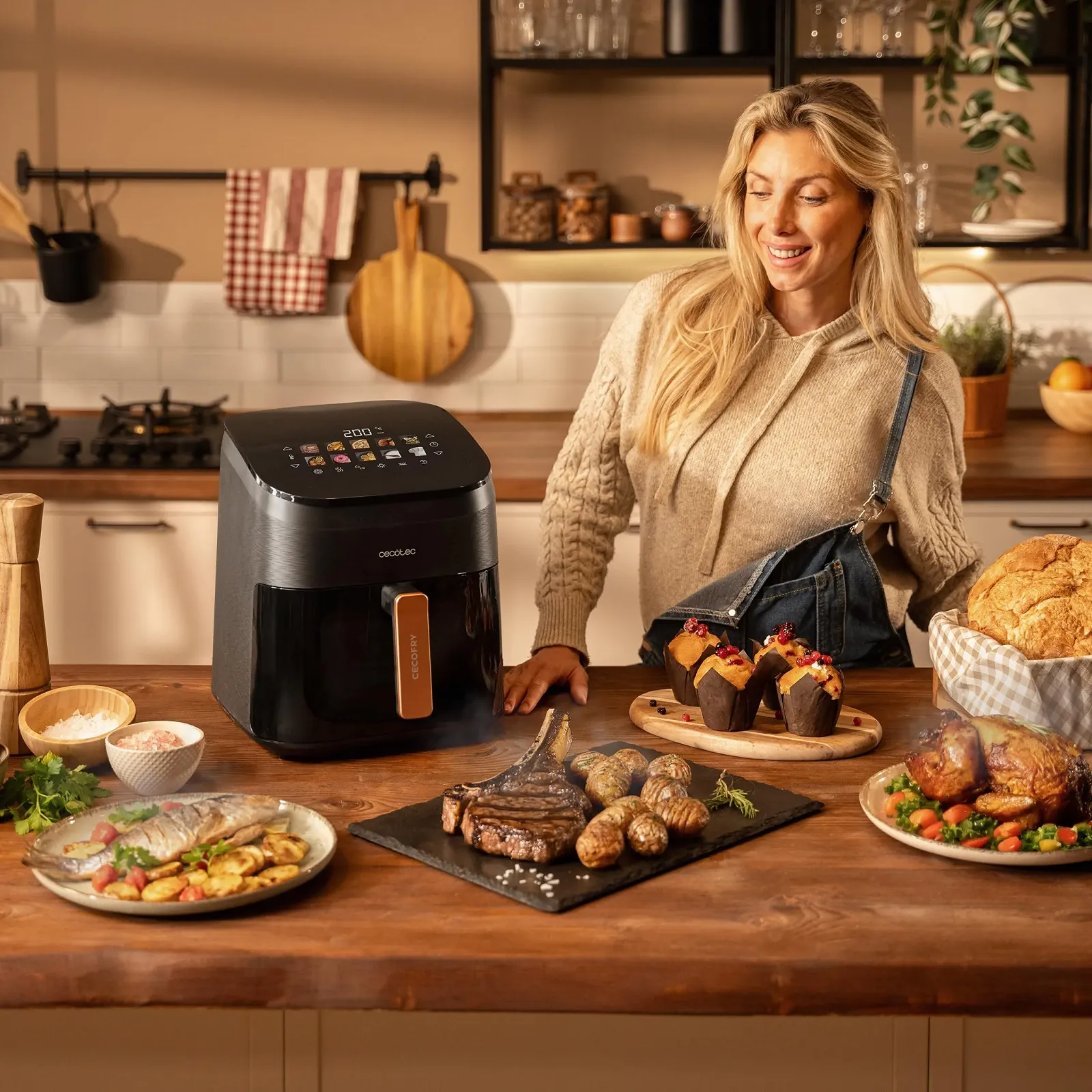 Мультипечь-гриль Cecotec Cecofry & Grill Smokin' 6500 Plus 6.5 Л 2200 Вт 10 программ, фото №4 Мультипечь-гриль Cecotec Cecofry & Grill Smokin' 6500 Plus 6.5 Л 2200 Вт 10 программ, фото №4