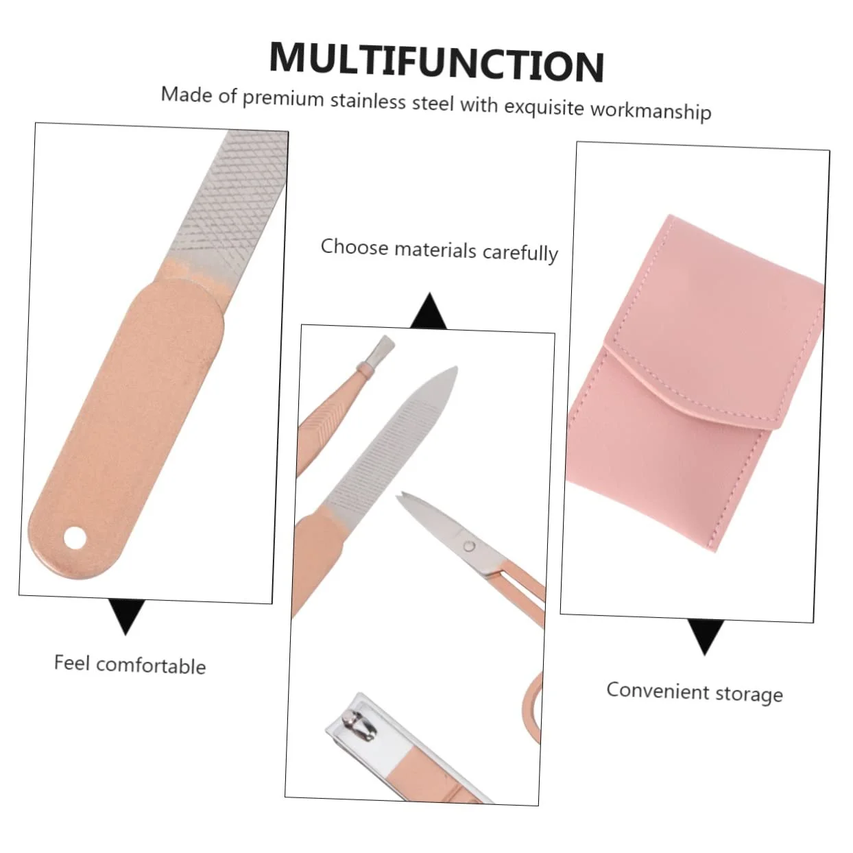 Набір для догляду за нігтями OATIPHO, рожеве золото, фото №9 Набір для догляду за нігтями OATIPHO, рожеве золото, фото №9