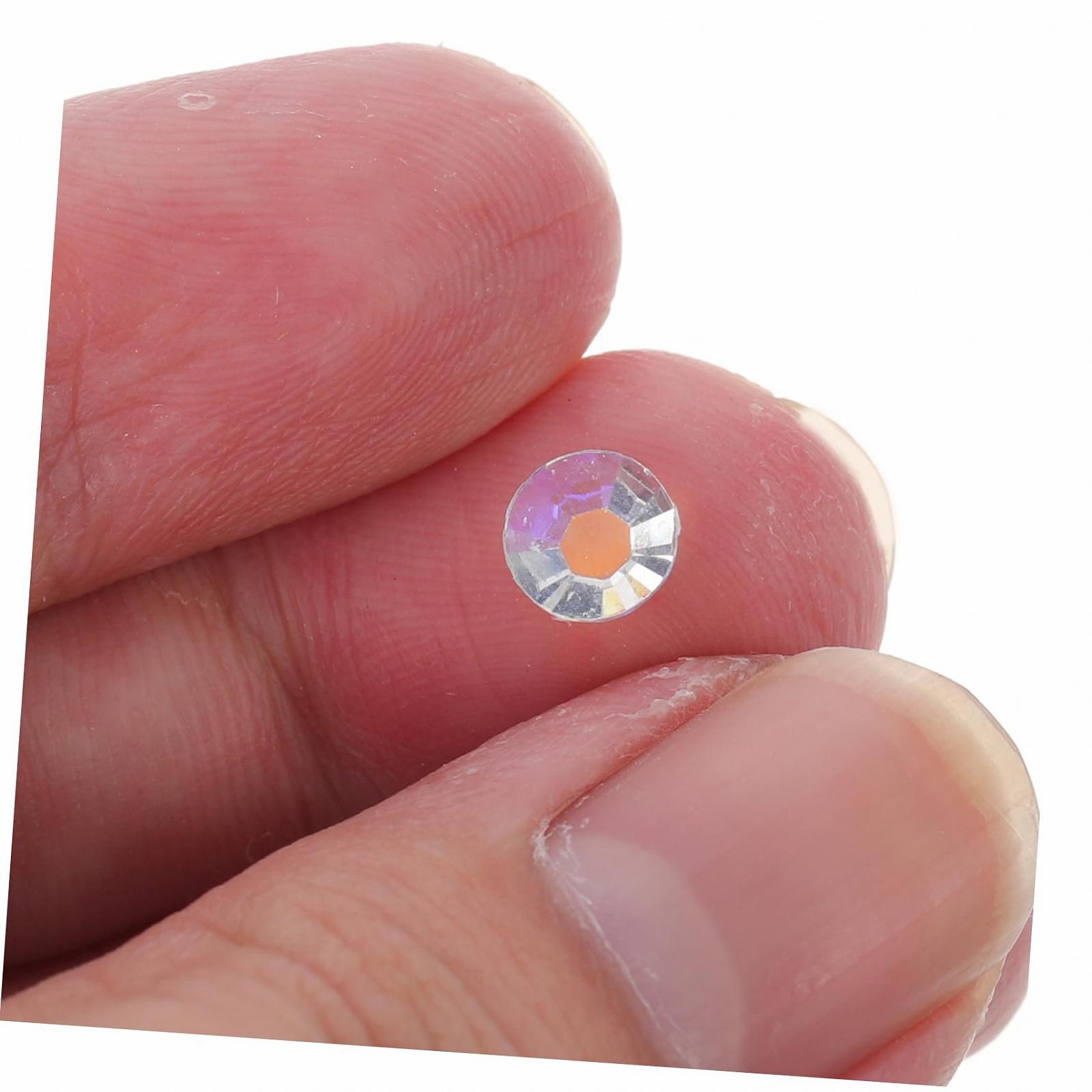 Стрази для нігтів FRCOLOR Смола Плоске дно Кристал, фото №8