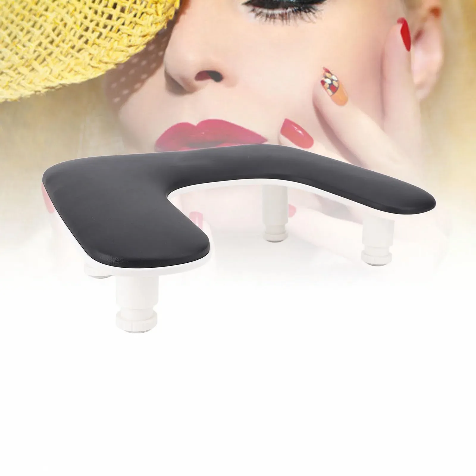 Підставка для рук U-подібна для манікюру з регулюванням висоти, чорна, фото №5 Підставка для рук U-подібна для манікюру з регулюванням висоти, чорна, фото №5