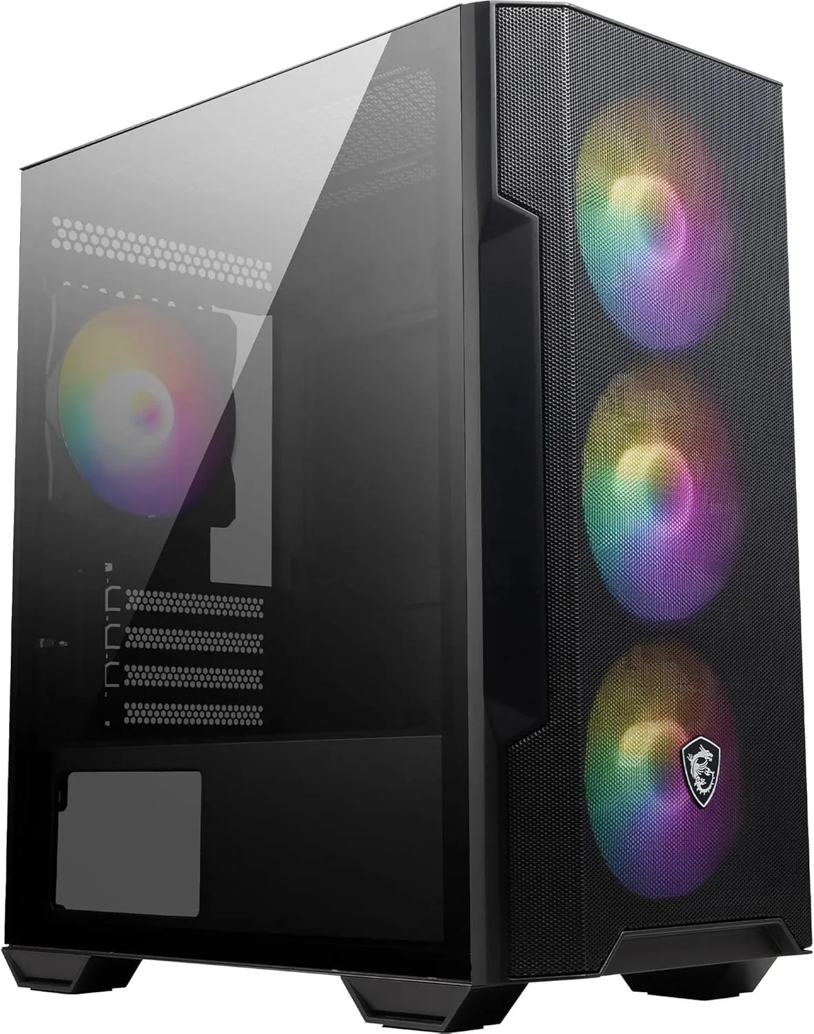 Корпус для ПК MSI MAG FORGE M100R / Micro-ATX Tower / 4x ARGB / Загартоване скло / Без БЖ / Чорний, фото №1 Корпус для ПК MSI MAG FORGE M100R / Micro-ATX Tower / 4x ARGB / Загартоване скло / Без БЖ / Чорний, фото №1