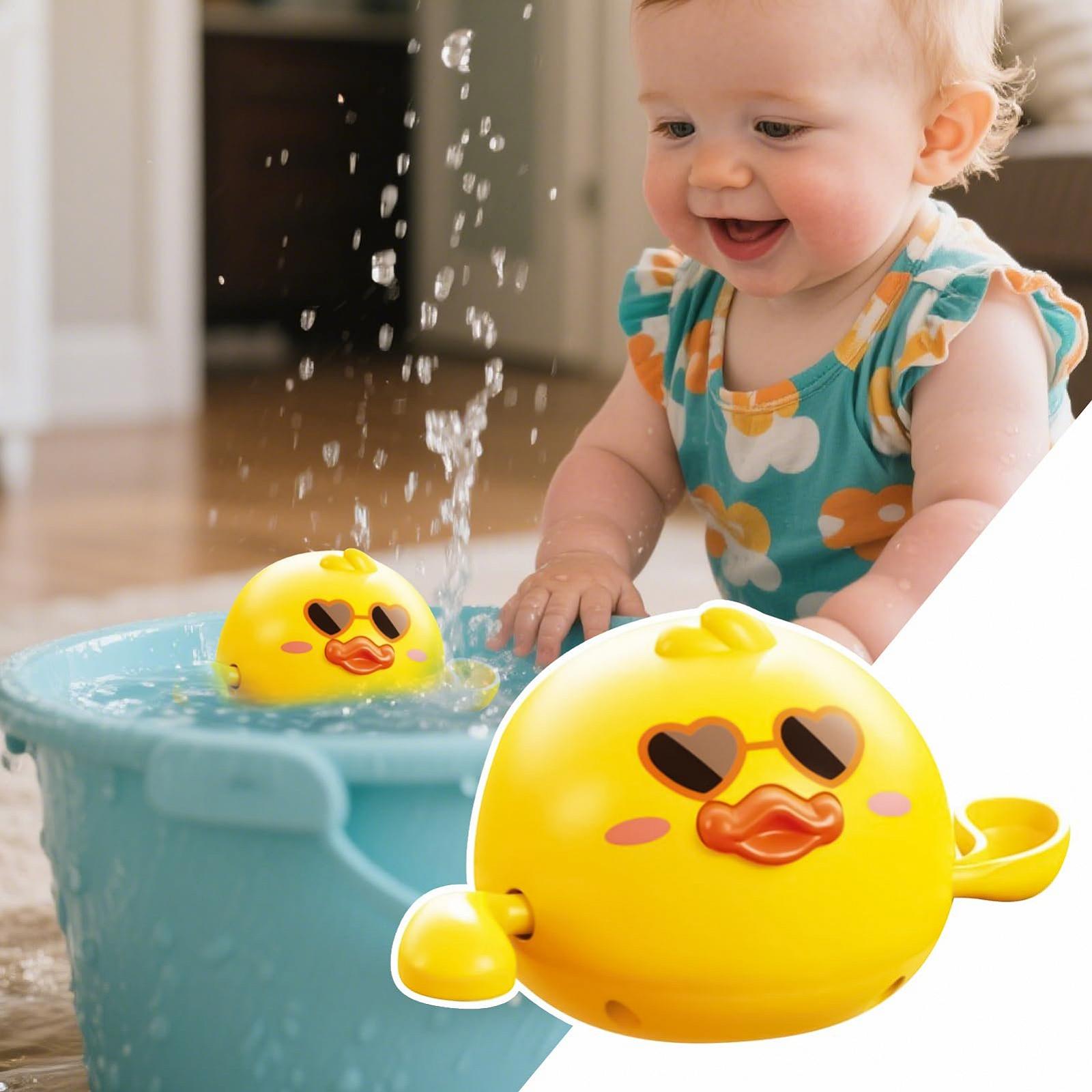 Іграшка для ванни Качка в сонцезахисних окулярах інтерактивна плаваюча, фото №9