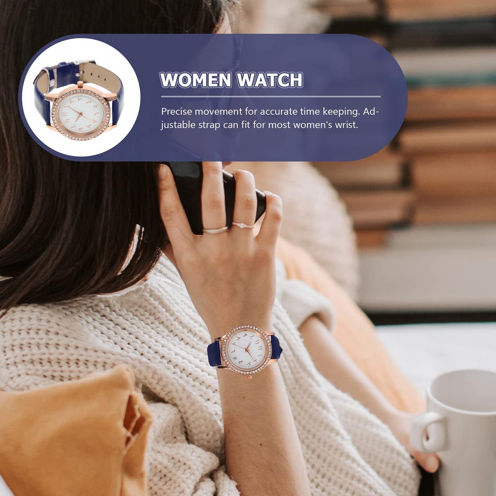 Женские Часы Healvian Стильные с корпусом из розового золота и стразами, фото №9