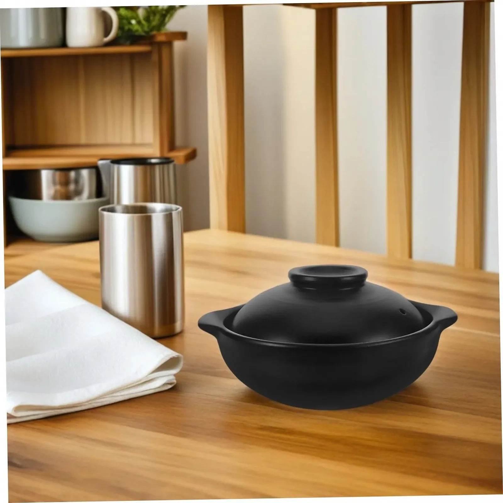 Кастрюля-жаровня Cabilock Керамическая термостойкая с крышкой для открытого огня, фото №7