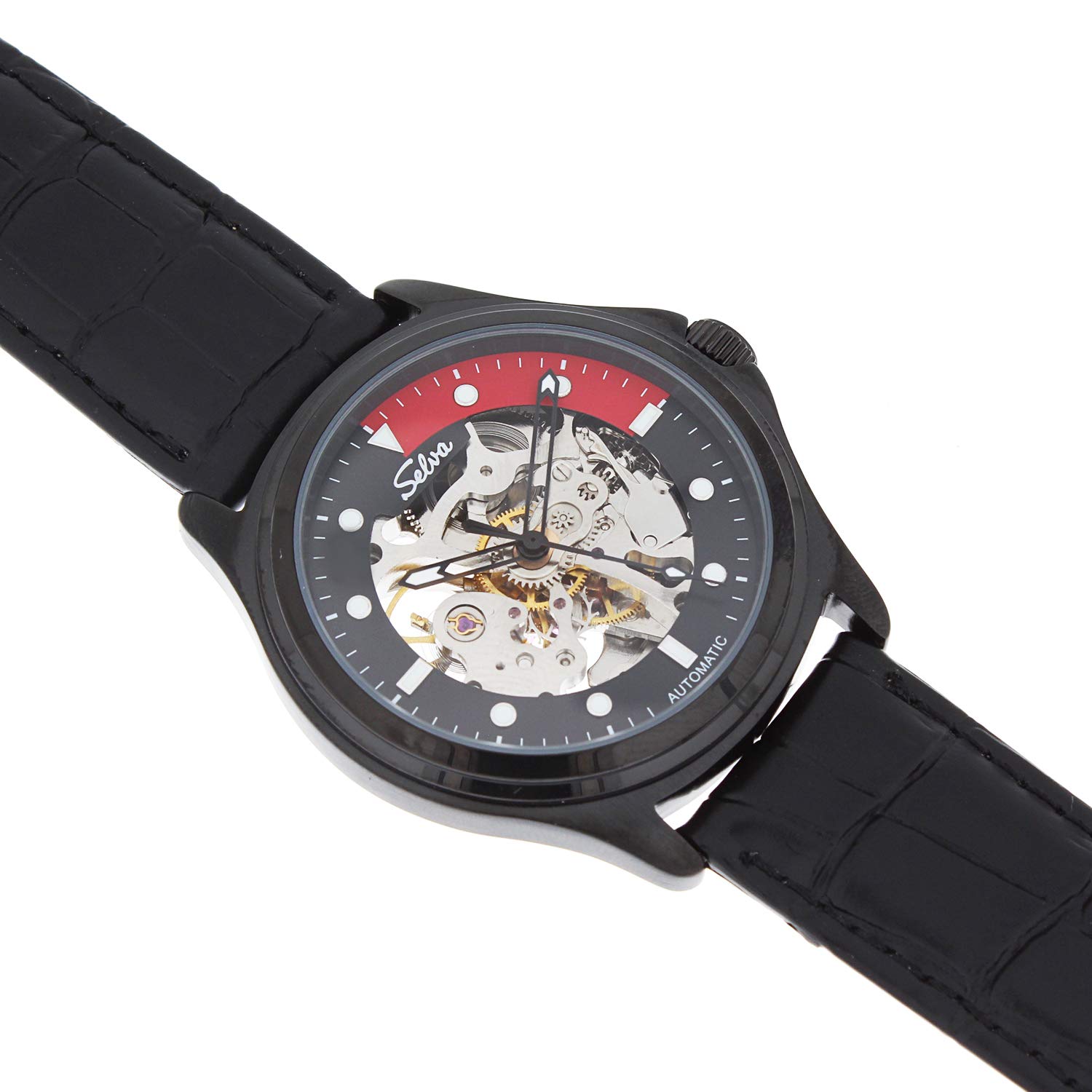 Часы SELVA Мужские 'Ivo' Черный Автоматические Закаленное минеральное стекло Диаметр корпуса 39мм, фото №2