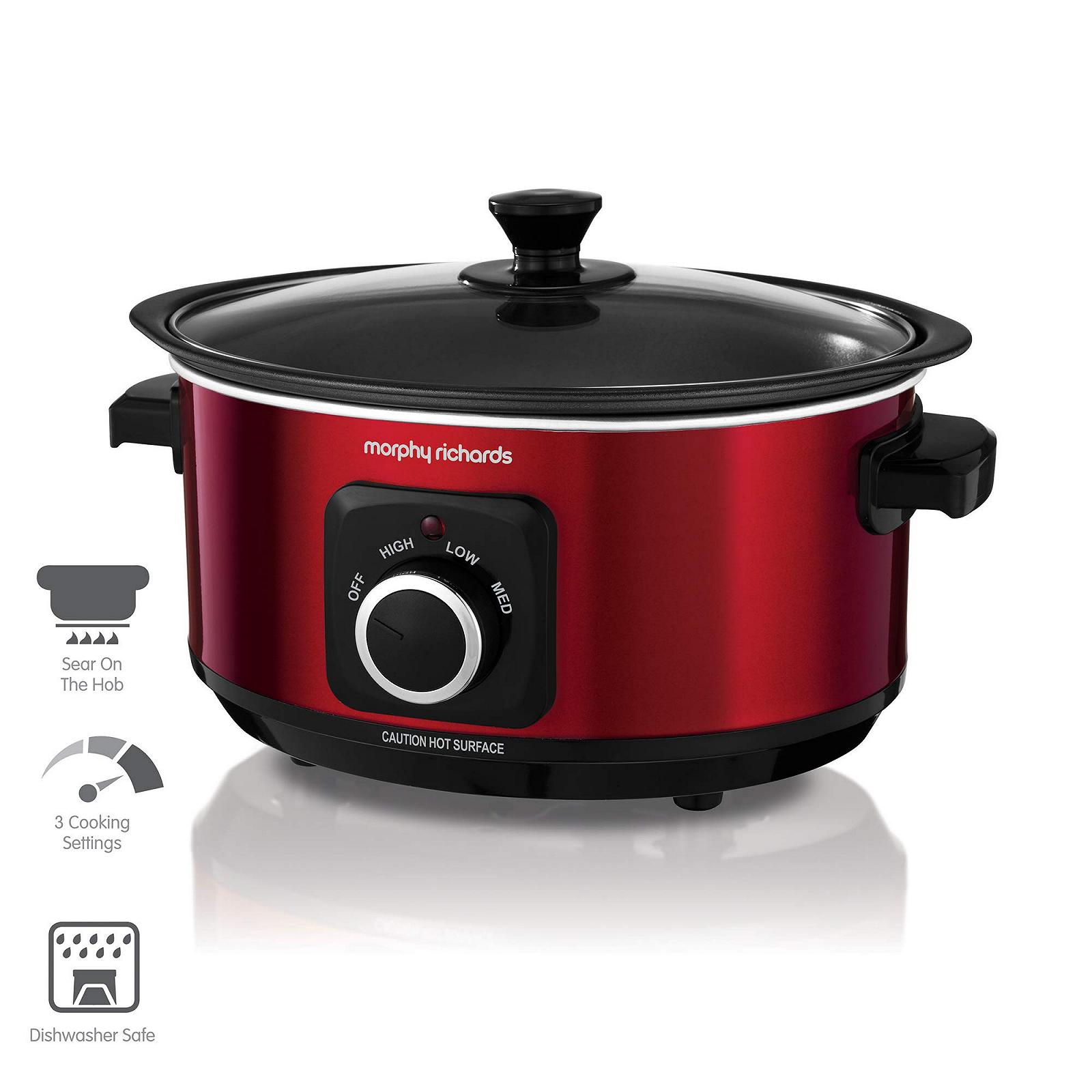 Мультиварка Morphy Richards Sear and Stew 460014 3.5 літра Червона, фото №2