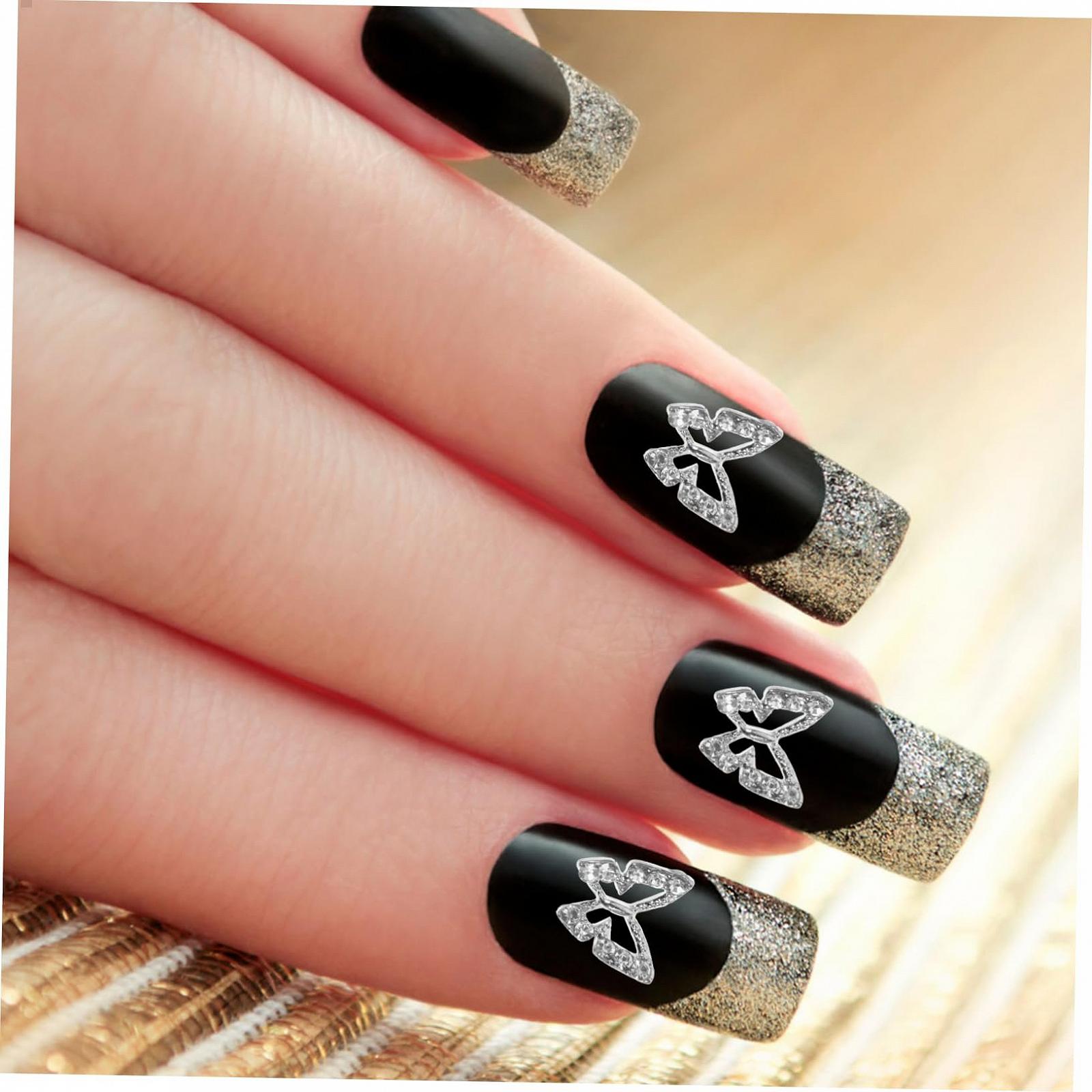 Украшения для ногтей Mikinona, 40 шт., накладные ногти, стразы для ногтей, подвески-бабочки, маленькие стразы для акриловых ногтей, сплав, фото №9