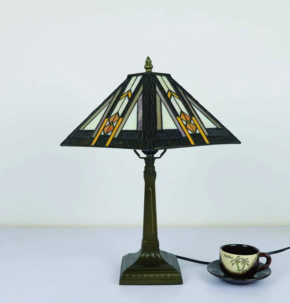 Настільна лампа Tiffany Vintage 10 дюймів вітражне скло ручна робота, фото №4