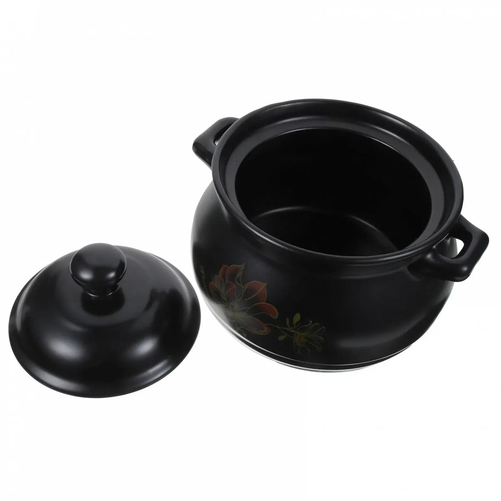 Кастрюля керамическая с крышкой 2 l Black, фото №1