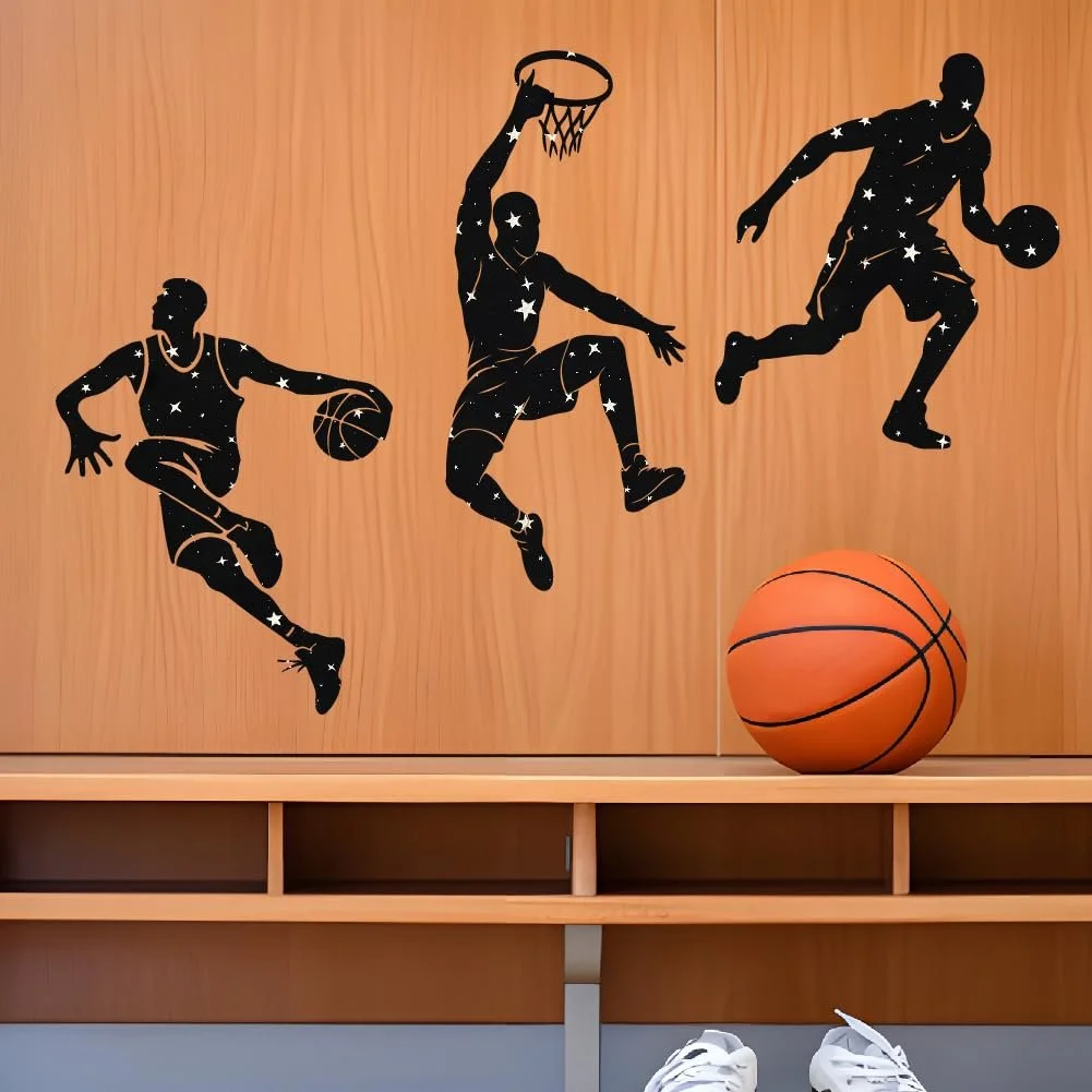 Наклейка на стіну SUPERDANT Basketball Силуети гравців 96 x 30 см, фото №1