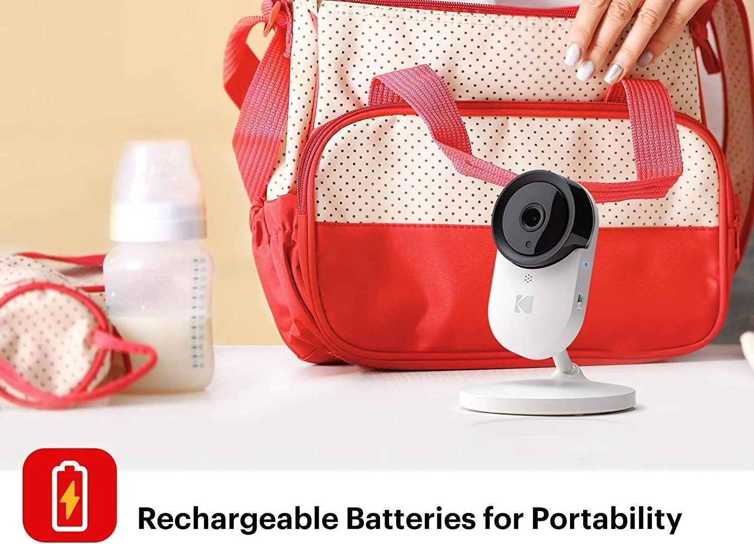 Відеоняня Kodak Cherish C525 Tilt / Pan / Zoom 5-Inch HD One-Touch Audio Mobile Wi-Fi App, фото №4