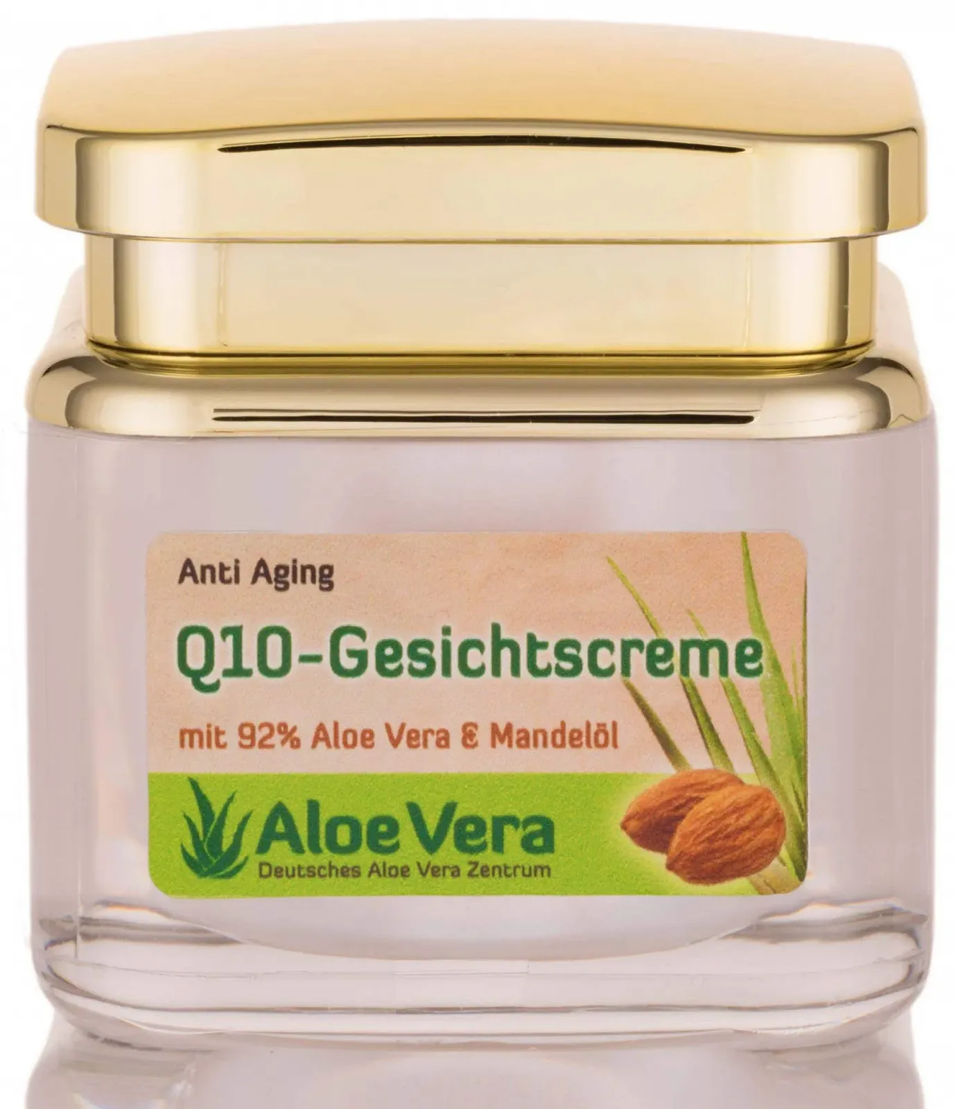 Крем для обличчя Q10 з мигдальною олією та 92% Aloe Vera 50 мл, фото №1 Крем для обличчя Q10 з мигдальною олією та 92% Aloe Vera 50 мл, фото №1