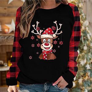 Жіночий Різдвяний Світшот Кумедний Малюнок synthetic.ua - Фото 1