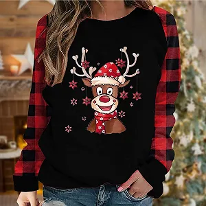 Жіночий Різдвяний Світшот Кумедний Малюнок ціна на synthetic.ua - Фото 1 Жіночий Різдвяний Світшот Кумедний Малюнок synthetic.ua - Фото 1