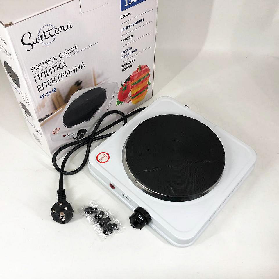 Плита электрическая Suntera SP-1930, электроплита 1 комфорка кухонна Цвет белый ws31978, фото №6