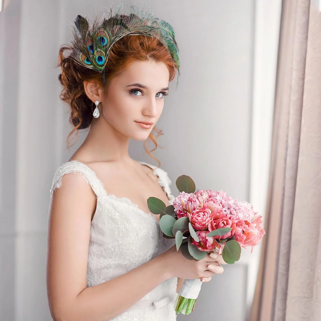 Обруч-федора Lurrose Павиный, фото №3 Обруч-федора Lurrose Павиный, фото №3