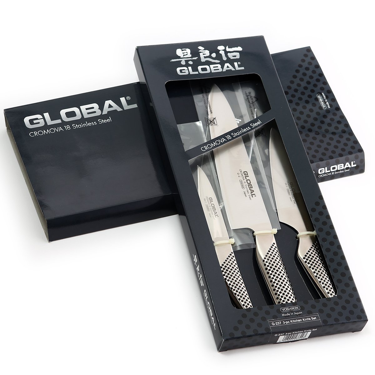 Набор ножей Global G 237 3 предмета G-2 GS 3 и GS 7, фото №4