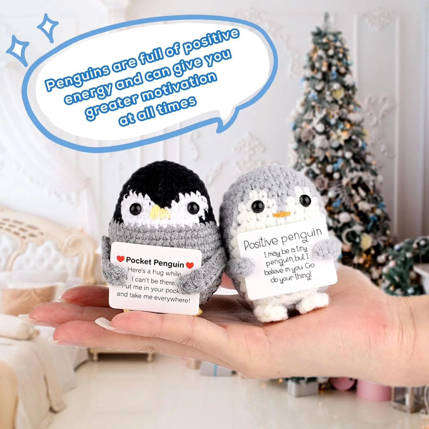 Игрушка TOYMIS 2 шт Вязаный пингвин Многоцветный, фото №5