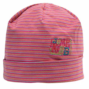 Шапка Maximo Jump King Для дівчаток Рожева в смужку UV-захист 50+ Розмір 55 - Фото 1