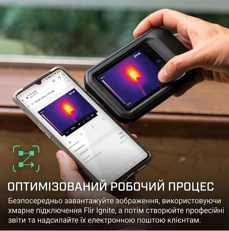 Тепловизор FLIR C5 / 160x120 / -20...+400°C / MSX / Wi-Fi / IP54 / 3.5" Touchscreen / Черный, фото №3