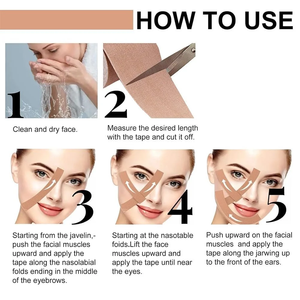 Тейп для обличчя Anti Wrinkle Plasters, Набір 2 шт, для ліфтингу обличчя, для розгладження, фото №3