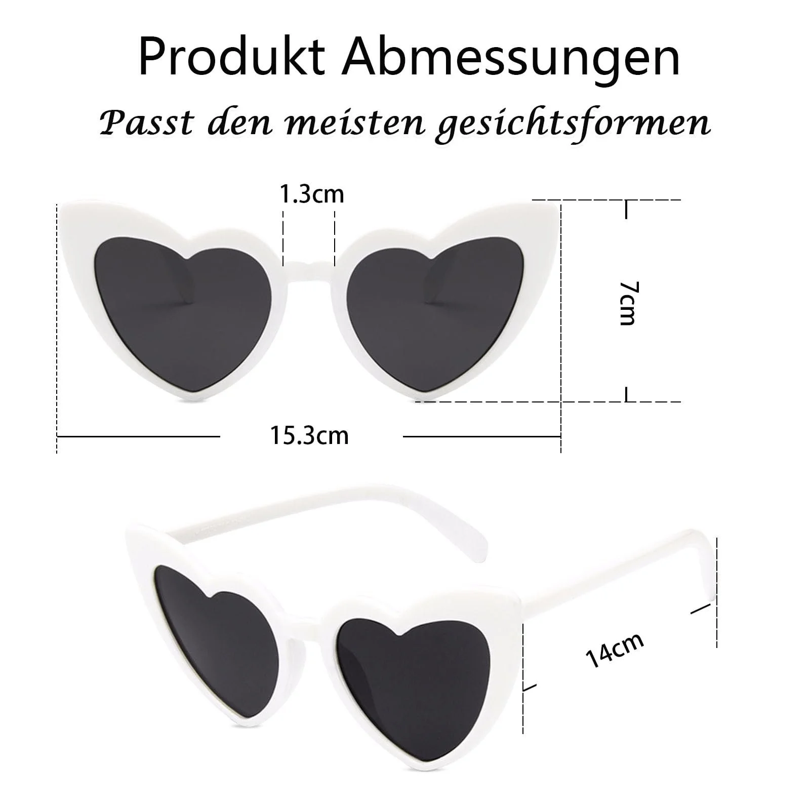 Сонцезахисні Окуляри MOSIERRY Серце Білі, фото №2