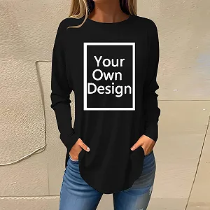 Женский пуловер с длинным рукавом и индивидуальным принтом synthetic.ua - Фото 1