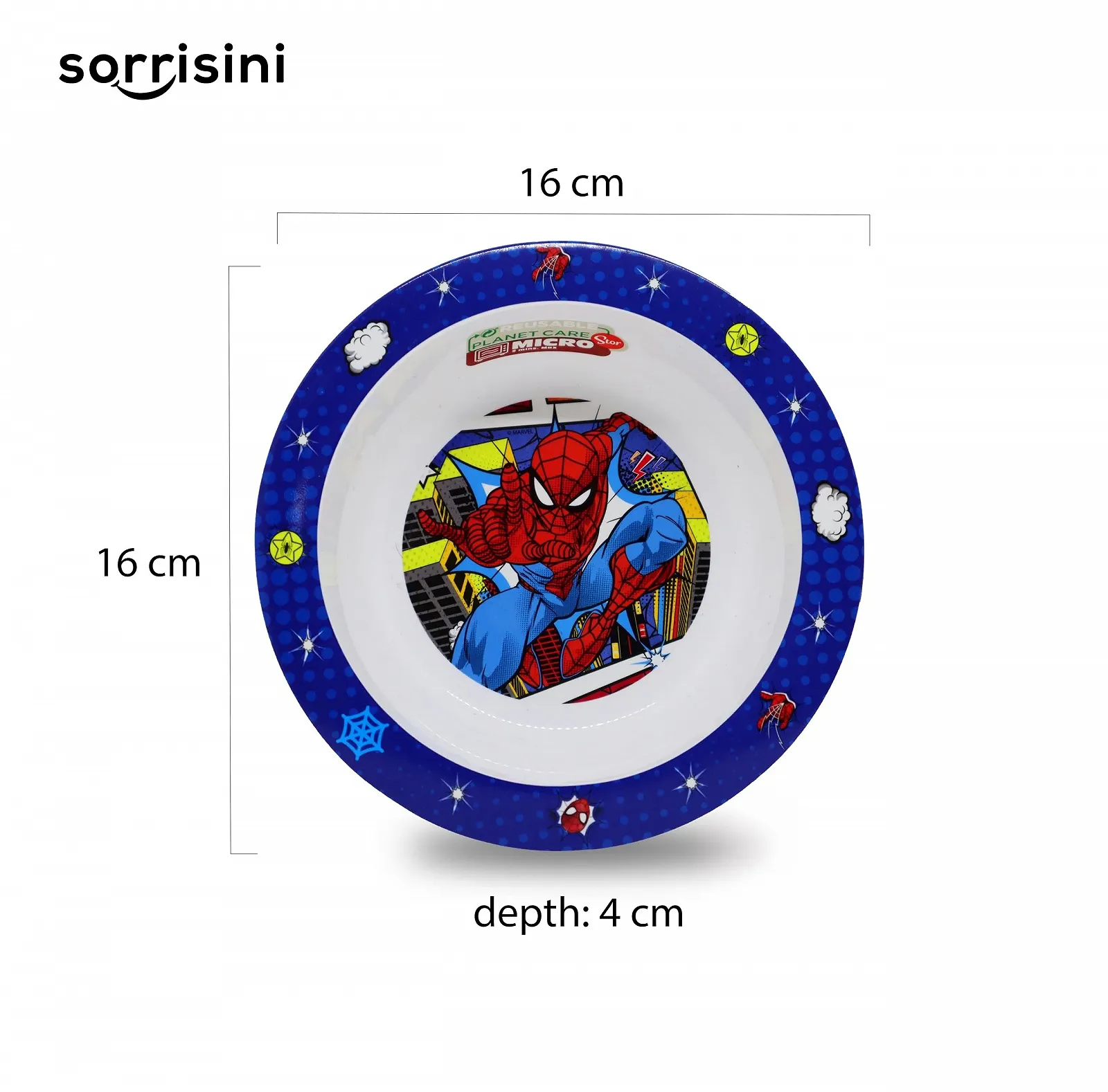 Набор детской посуды Sorrisini Spiderman (Тарелка, миска, чашка 350 мл, детские столовые приборы), фото №7 Набор детской посуды Sorrisini Spiderman (Тарелка, миска, чашка 350 мл, детские столовые приборы), фото №7