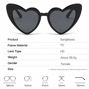 Солнцезащитные очки Сердце EIHI, 2 шт, UV400, черный synthetic.ua - Фото 1