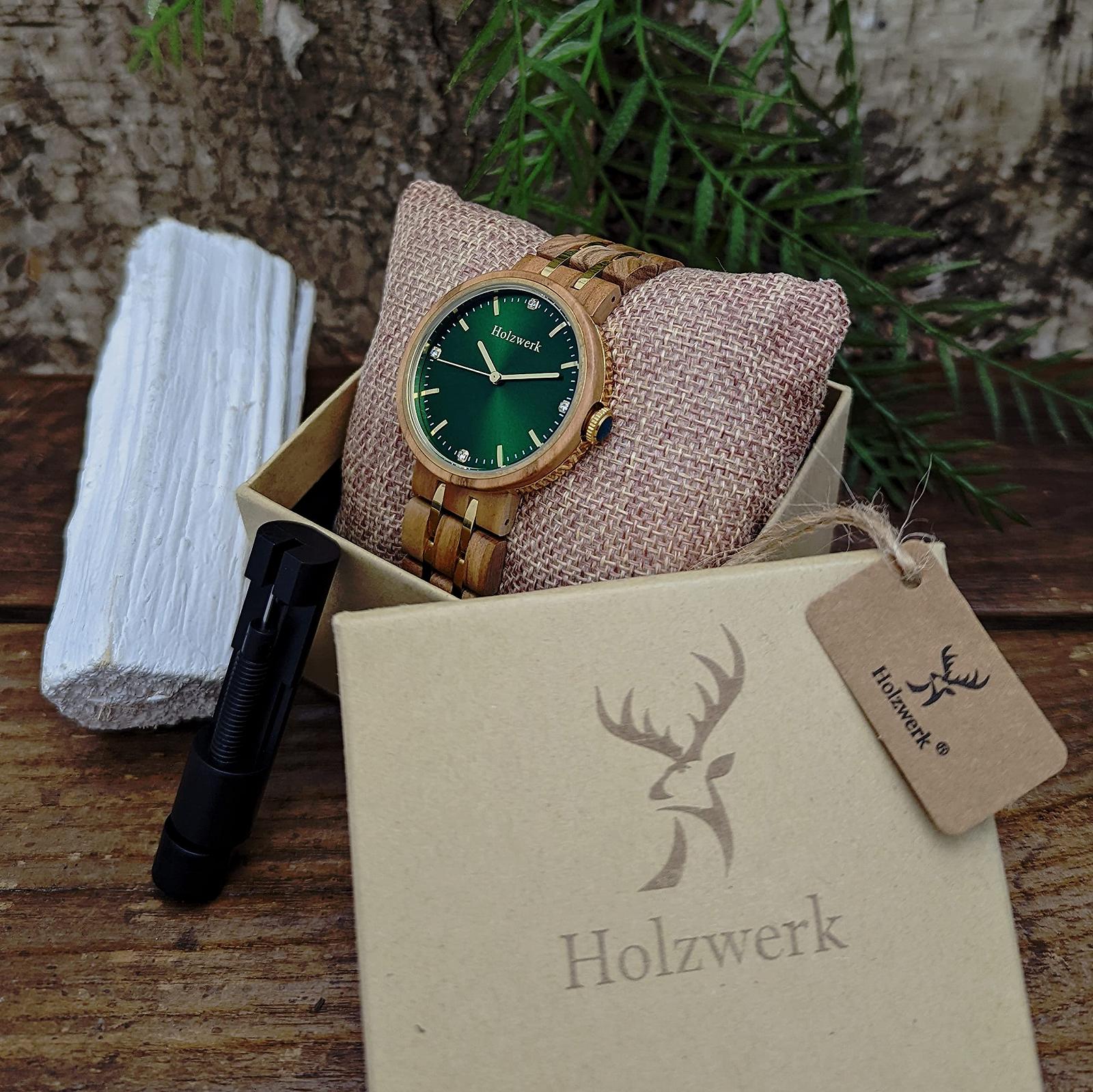 Дерев'яний Годинник Жіночий Holzwerk Дизайнерський, фото №6