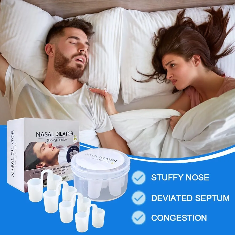 Розширювач для носа для сну Силіконовий багаторазовий пристрій для розв'язання проблеми хропіння (4 розміри/паковання), фото №4