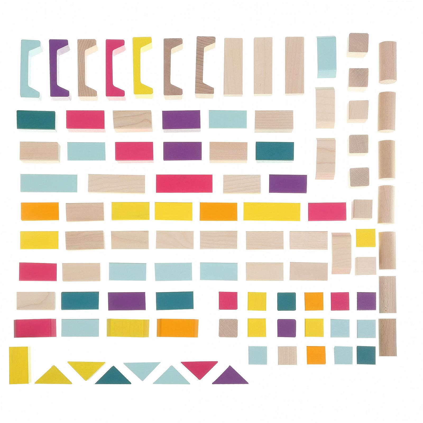 Кубики JAMARA Kidiwood Деревянные Цветная Смесь 100 Штук, фото №3