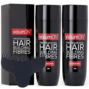 Волокна для волос VOLUMON Keratin, 28 г x2, Светло-коричневый - Фото 1