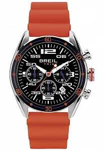 Годинник Breil Score Chrono Quartz EW0756 Чорний циферблат, Світло-блакитний силіконовий ремінець - Фото 1