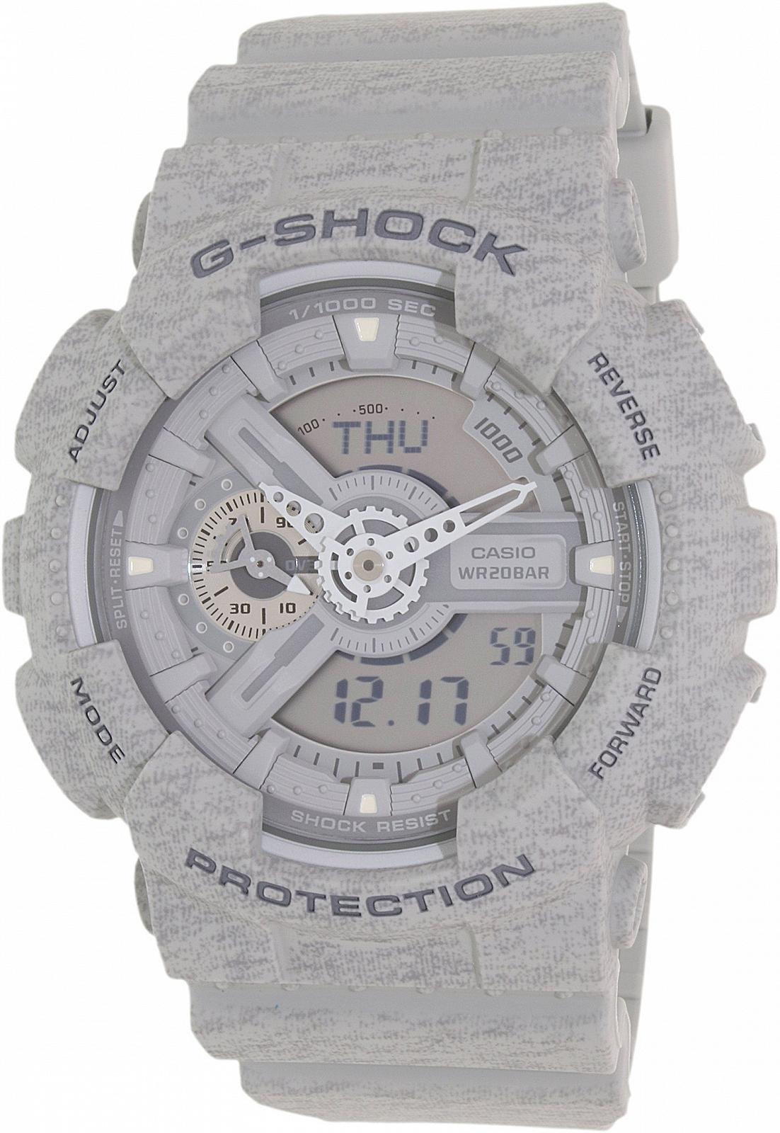 Чоловічий годинник Casio G-Shock GA-110HT-8AER сірий, хронограф, фото №1