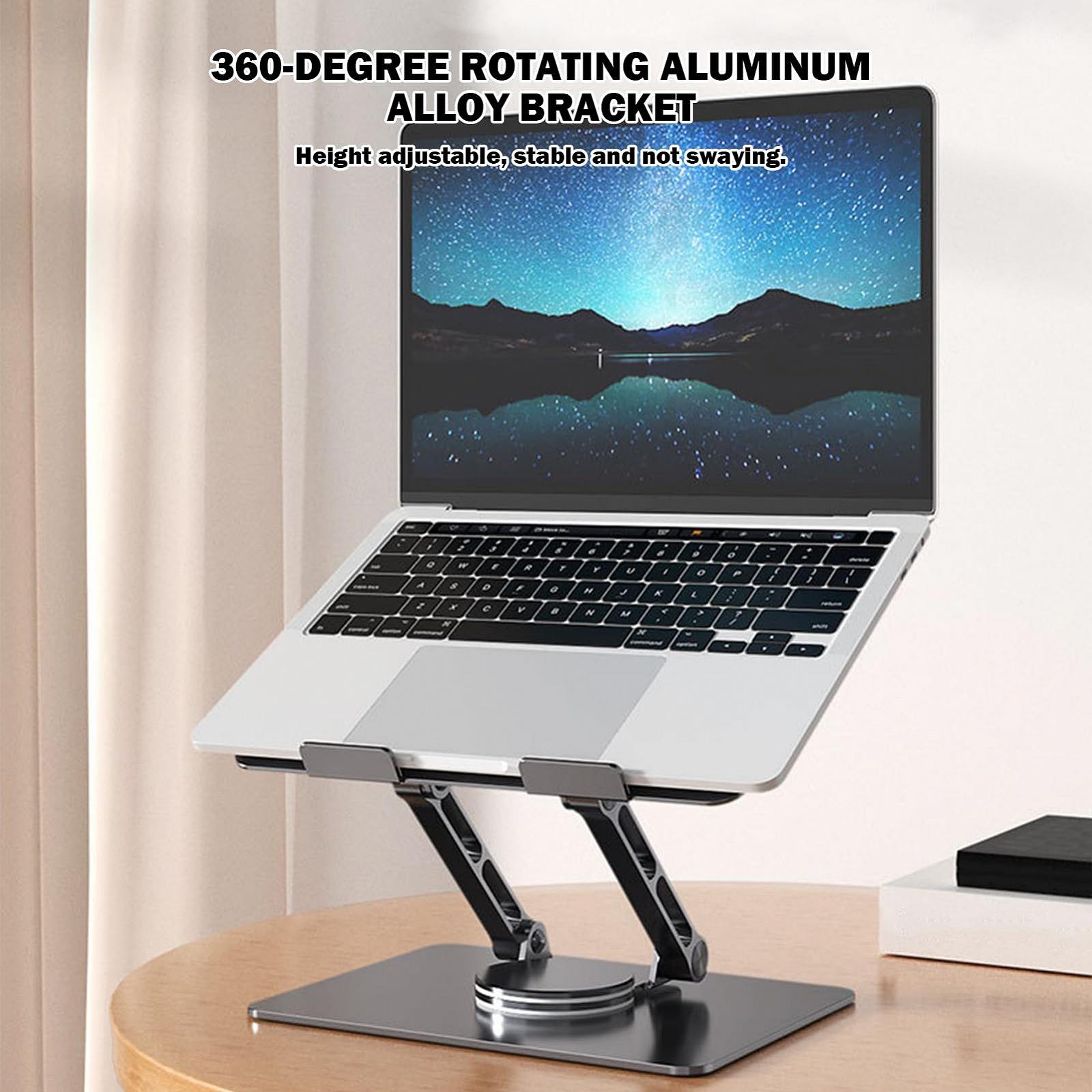 Регульована Підставка для Ноутбука/Планшета Ергономічна Складна Компактна Поворотна на 360 градусів для Роботи в Офісі Вдома Подорожей Навчання, фото №4