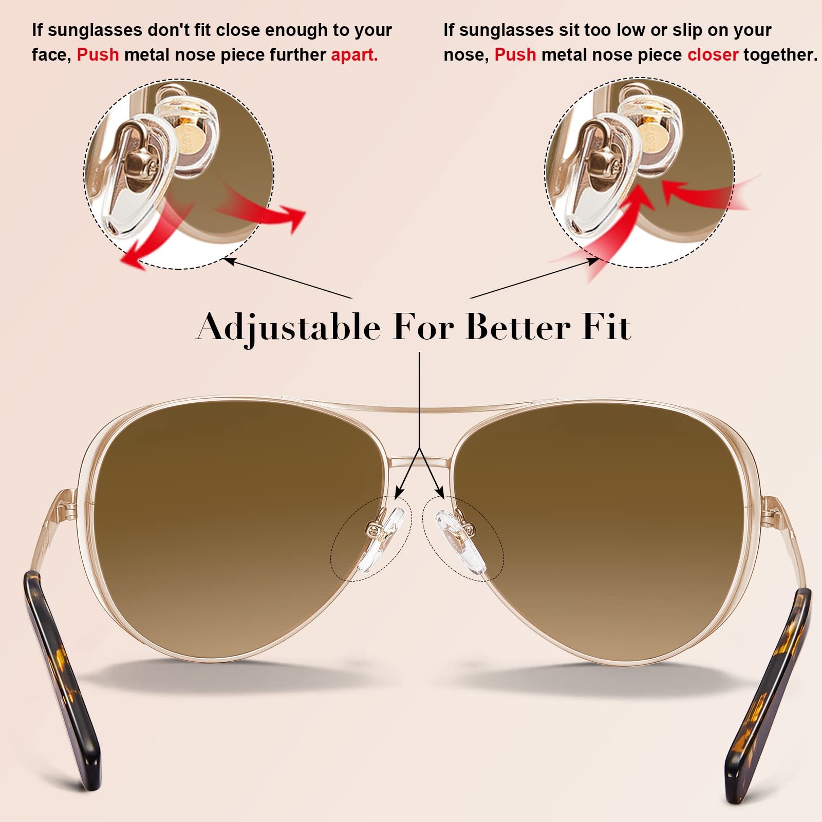 Сонцезахисні окуляри Авіатор CARFIA CA5388 Поляризовані Дзеркальні Жіночі Високий Захист від УФ-променів, фото №5