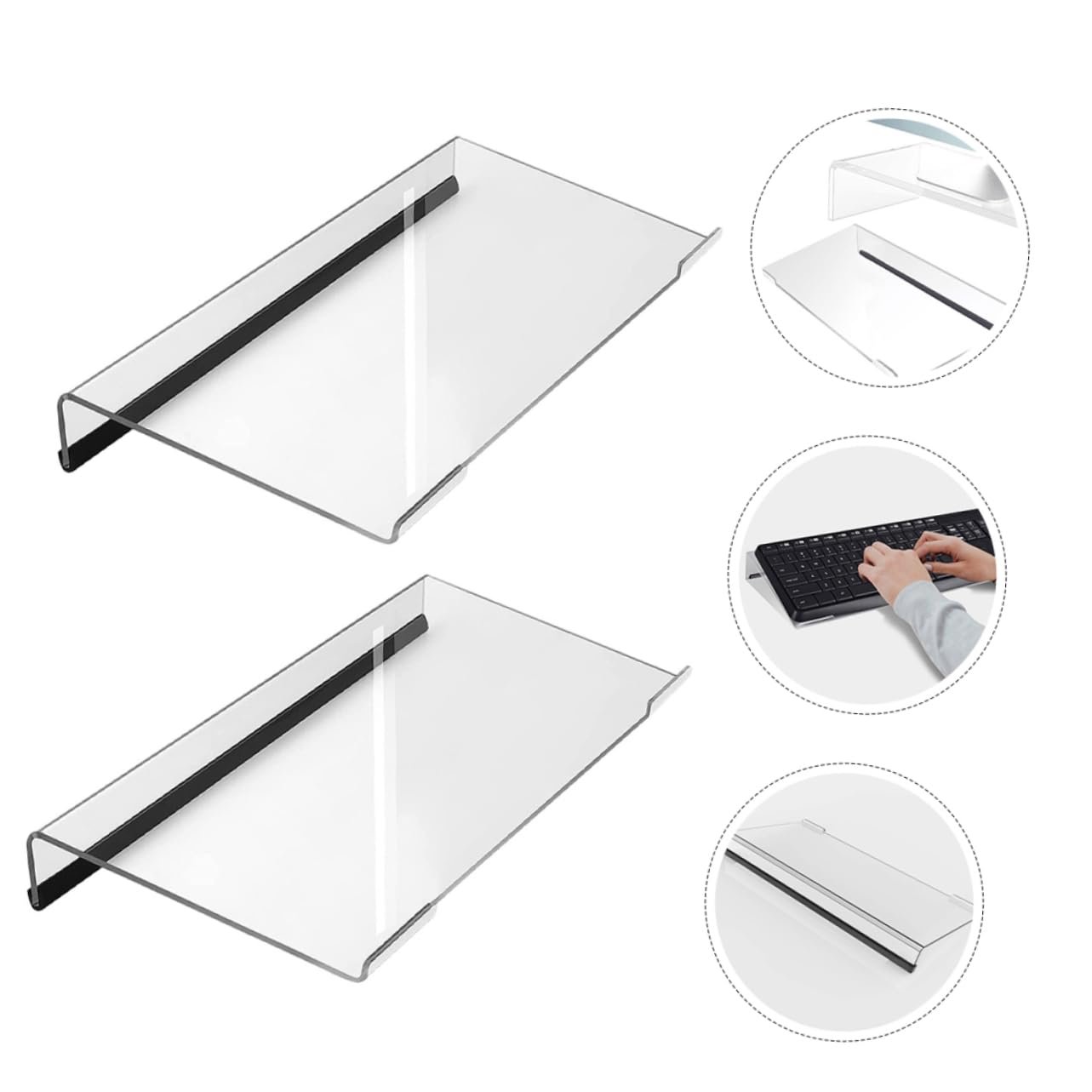 Підставка для клавіатури Gadpiparty, 2 шт., похила, нековзна, ергономічний дизайн для покращеного комфорту набору тексту та стабільної підтримки, фото №6 Підставка для клавіатури Gadpiparty, 2 шт., похила, нековзна, ергономічний дизайн для покращеного комфорту набору тексту та стабільної підтримки, фото №6