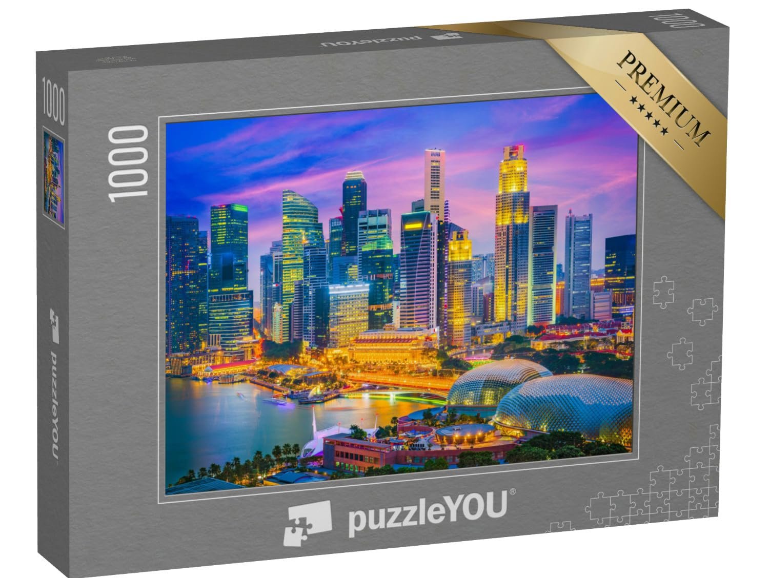 Пазл puzzleYOU "Скайлайн Сингапура в вечернем свете" 1000 элементов, фото №1 Пазл puzzleYOU "Скайлайн Сингапура в вечернем свете" 1000 элементов, фото №1