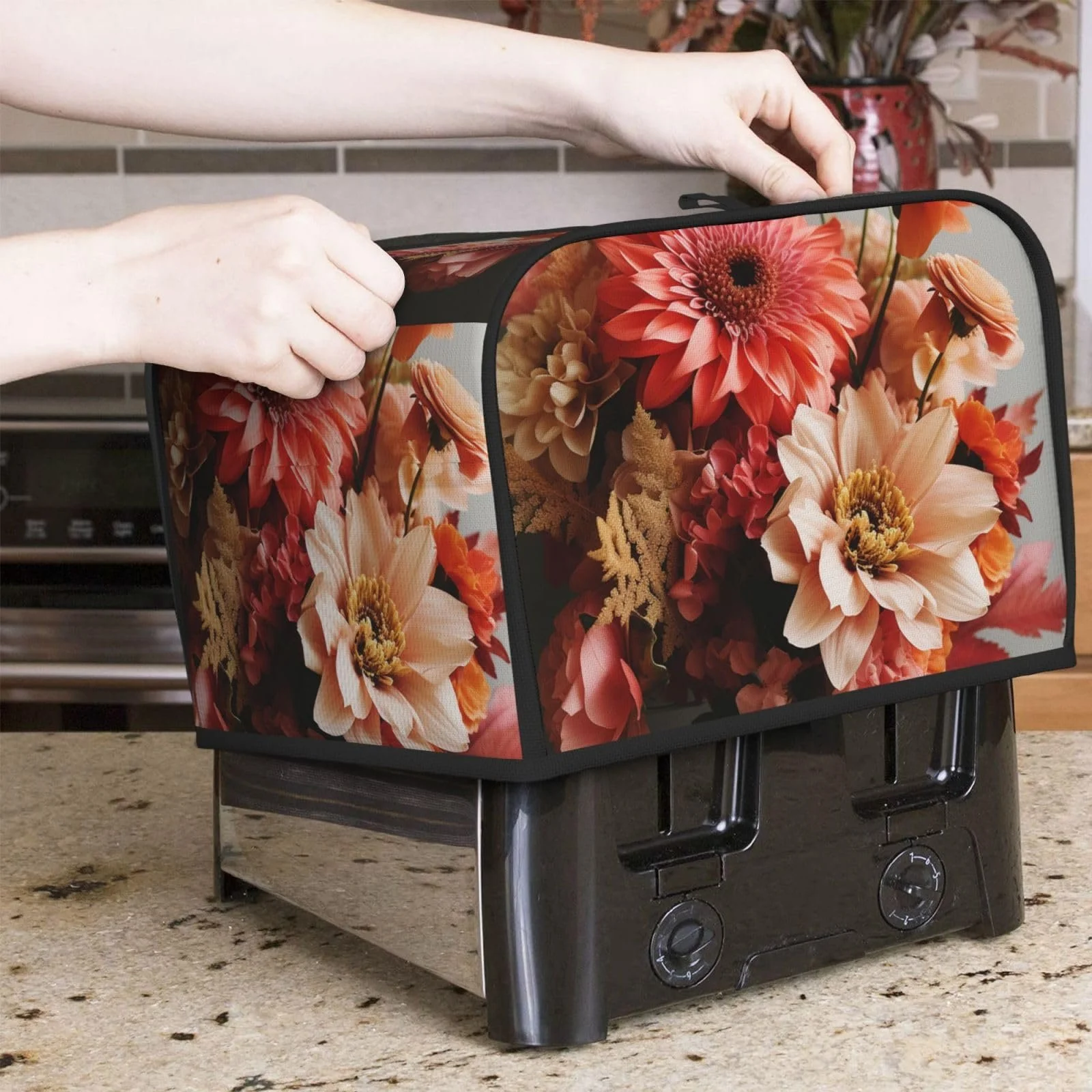Чехол для тостера на 4 ломтика с двумя карманами Superweiche Geräteabdeckungen Blumenstrauß Staubschutz für Küche kleine Ofenabdeckung Küche Brotmaschine, фото №5 Чехол для тостера на 4 ломтика с двумя карманами Superweiche Geräteabdeckungen Blumenstrauß Staubschutz für Küche kleine Ofenabdeckung Küche Brotmaschine, фото №5