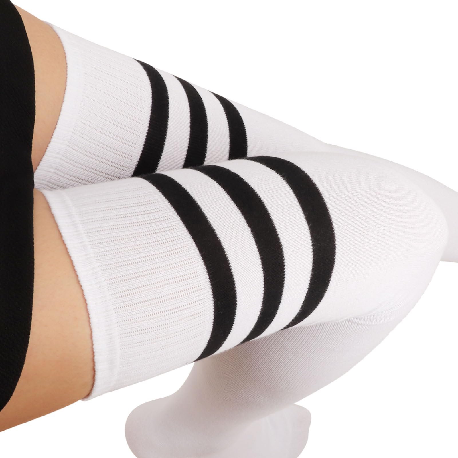 Носки DRESHOW Женские экстра длинные выше колена, гетры, длинные полосатые носки, повседневные высокие гольфы, фото №4
