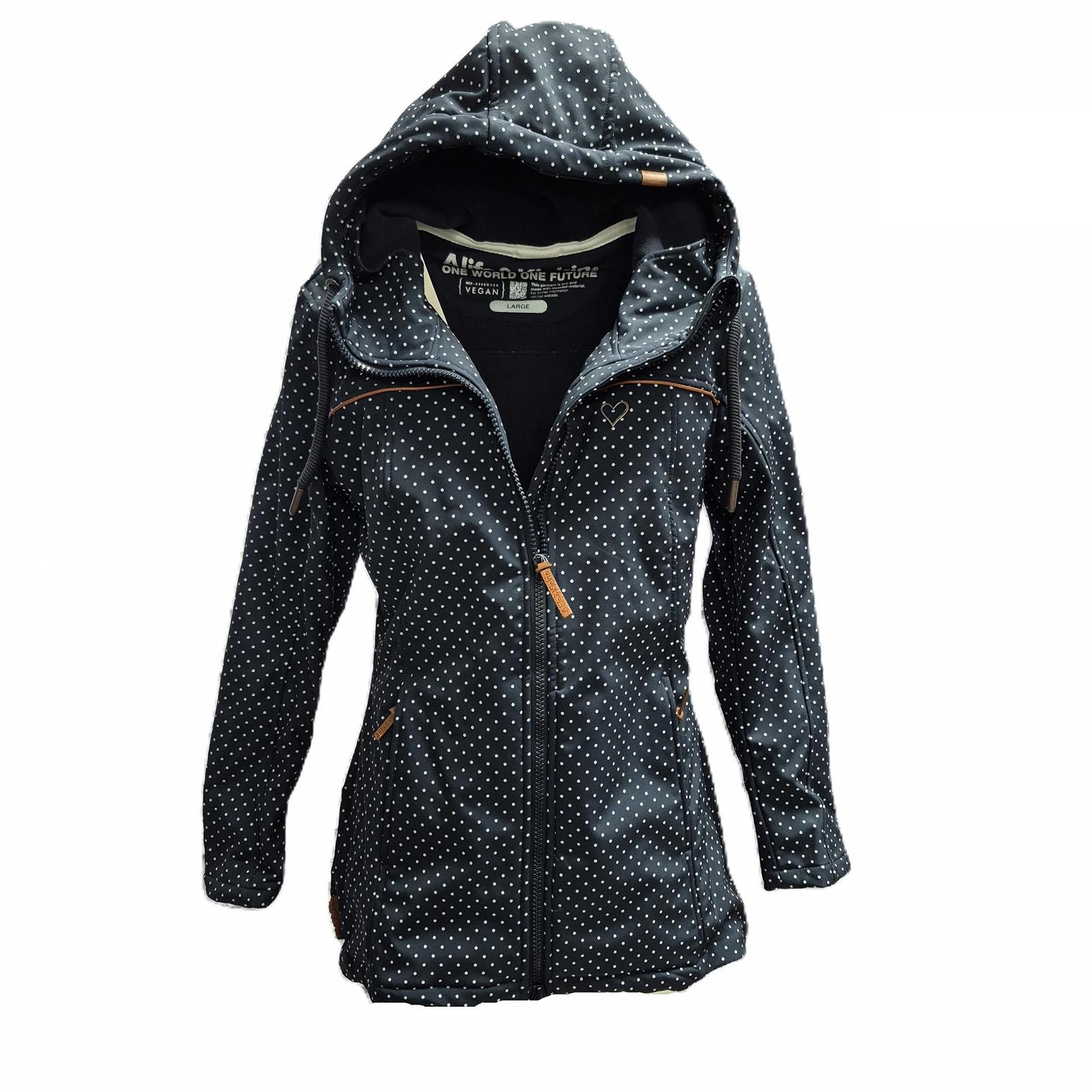 Куртка Парка alife & kickin LoreneAK B Женская Softshell, Черный с точечным узором, Длинная Куртка с Капюшоном, фото №1