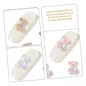 Украшения для ногтей Мишки Beavorty 192 шт. Разноцветные блестящие synthetic.ua - Фото 1